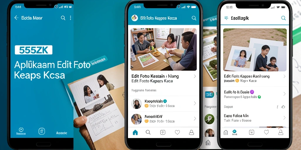 Tampilan antarmuka aplikasi 555ZK untuk editing foto kertas kaca.