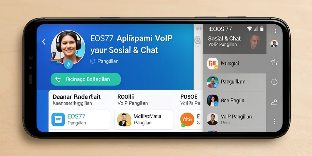 Tampilan antarmuka aplikasi EOS77 yang bersih dan mudah digunakan.