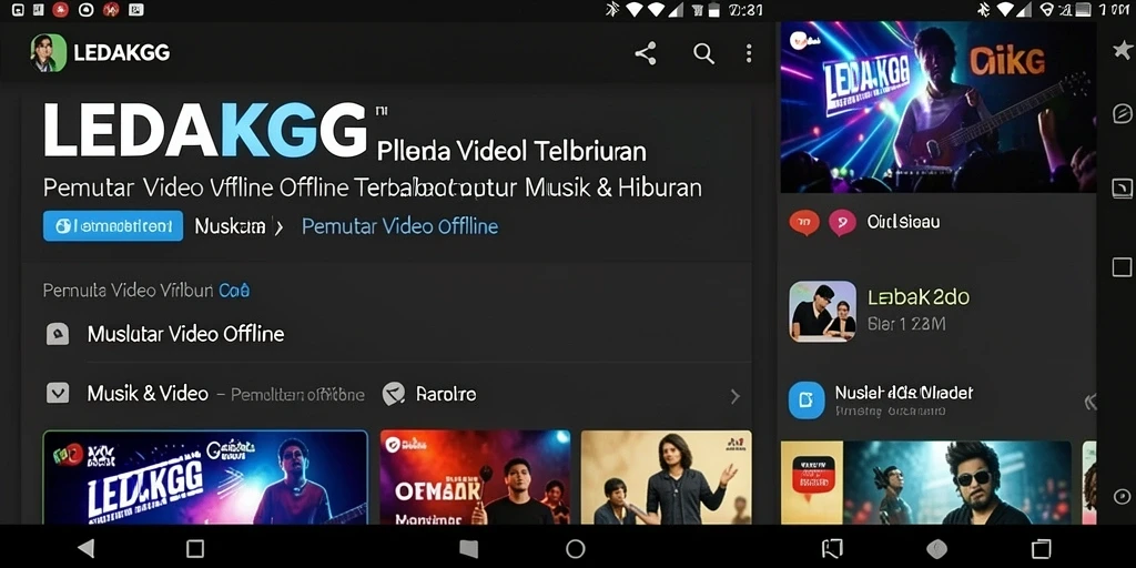 Antarmuka aplikasi LEDAKGG yang sederhana dan menarik