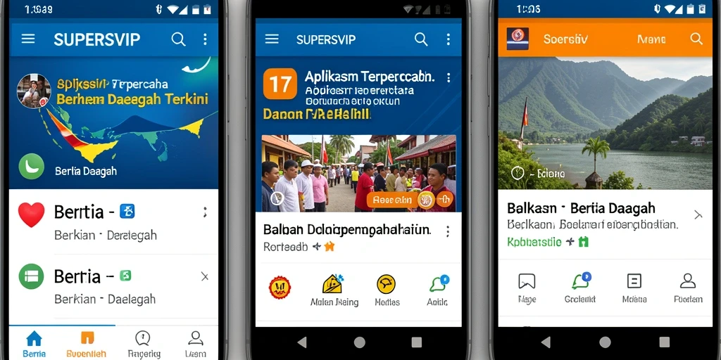 Tampilan antarmuka aplikasi SUPERSVIP yang informatif dan menarik.