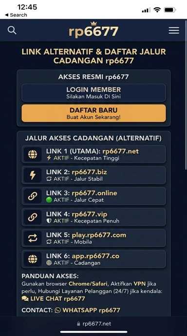 Tampilan link alternatif rp6677