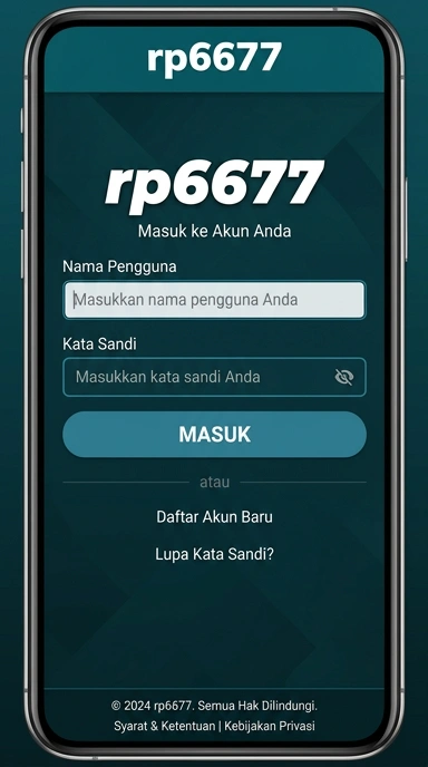 Tampilan halaman login rp6677